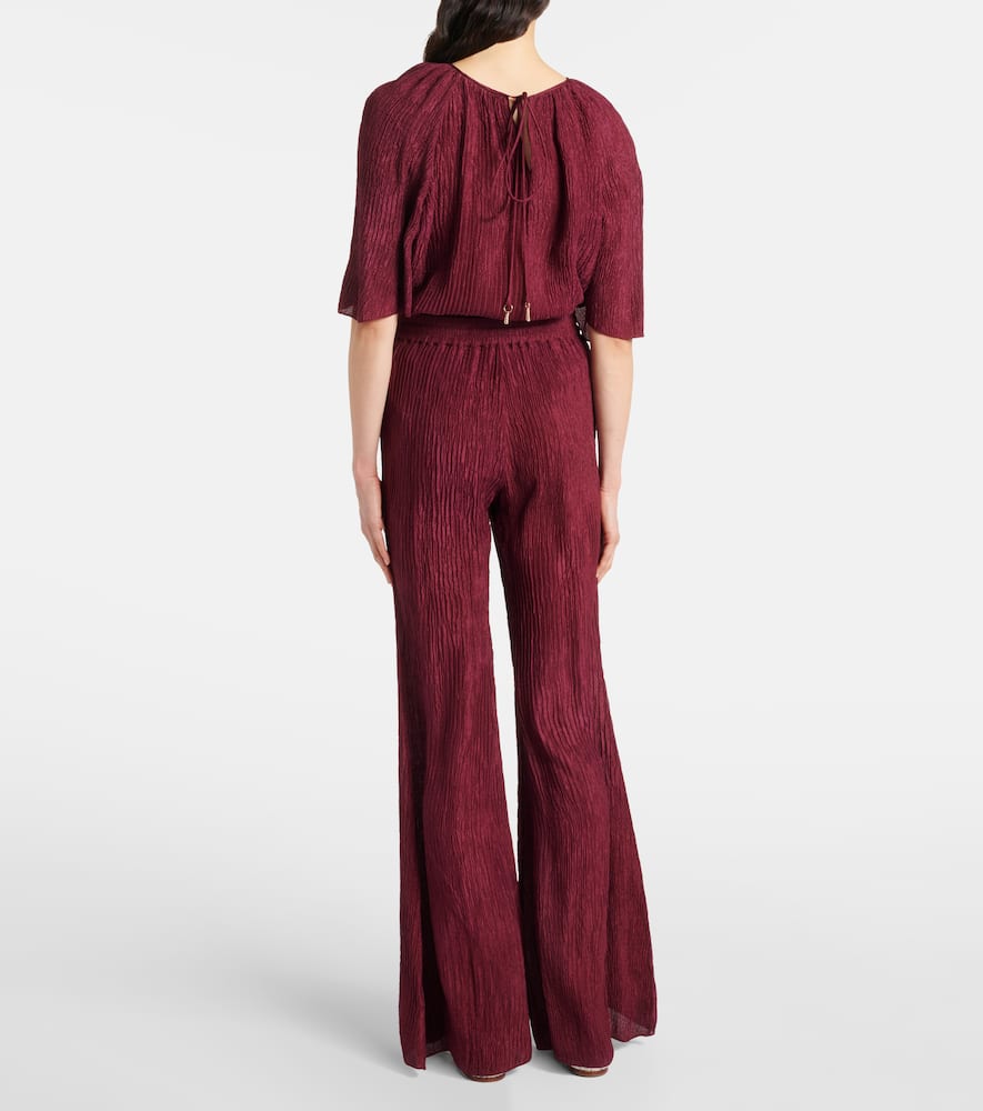 Claude silk flared pants