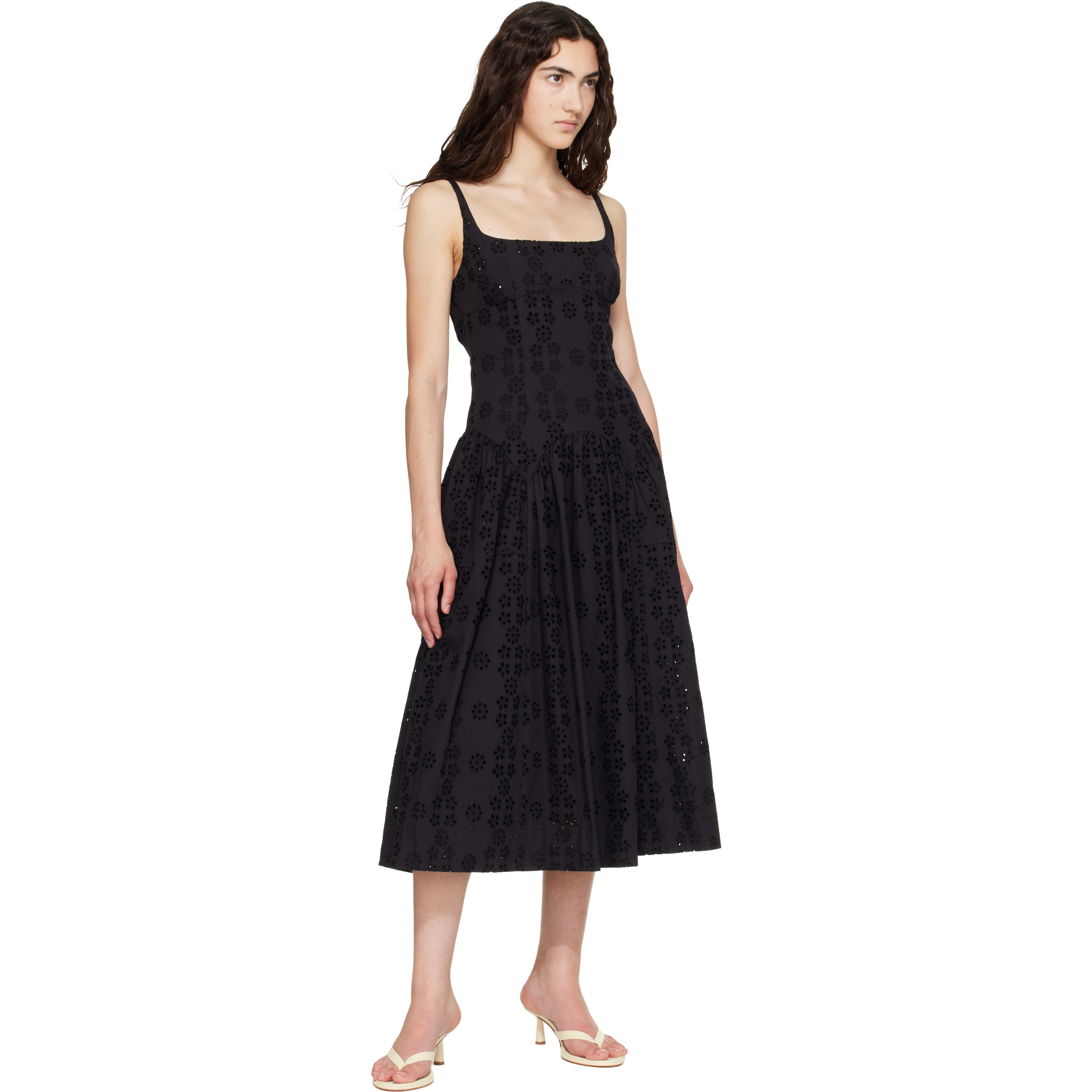 Black Cricket Midi Dress