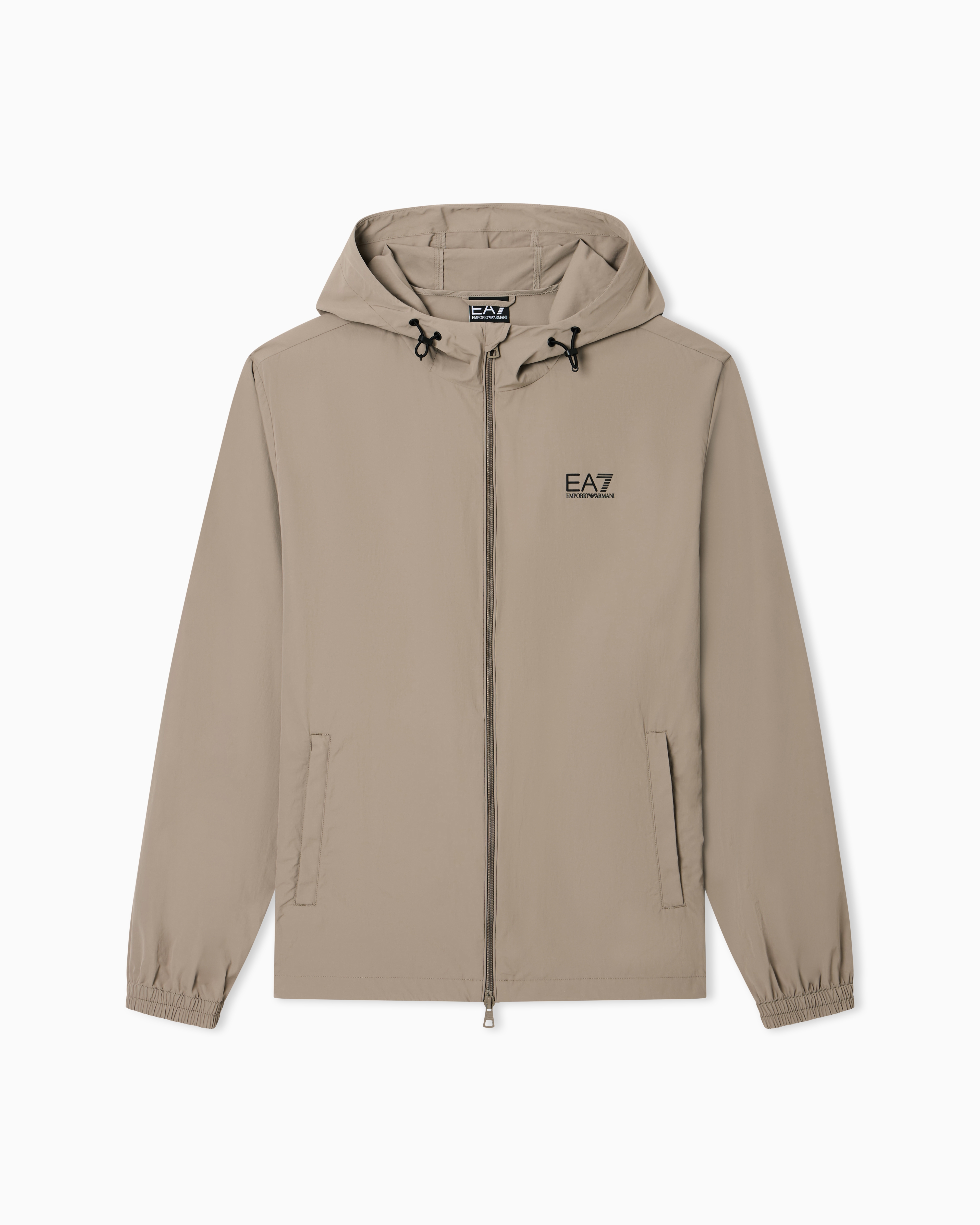 Core Identity nylon hooded sweatshirt