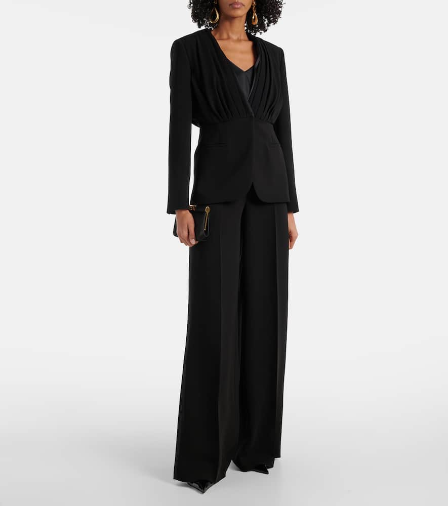 Gradi draped crêpe jacket