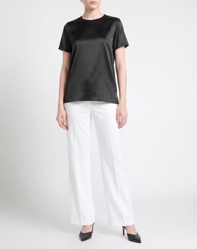 Woman Top Black Size 8 Silk, Elastane, Wool, Cashmere