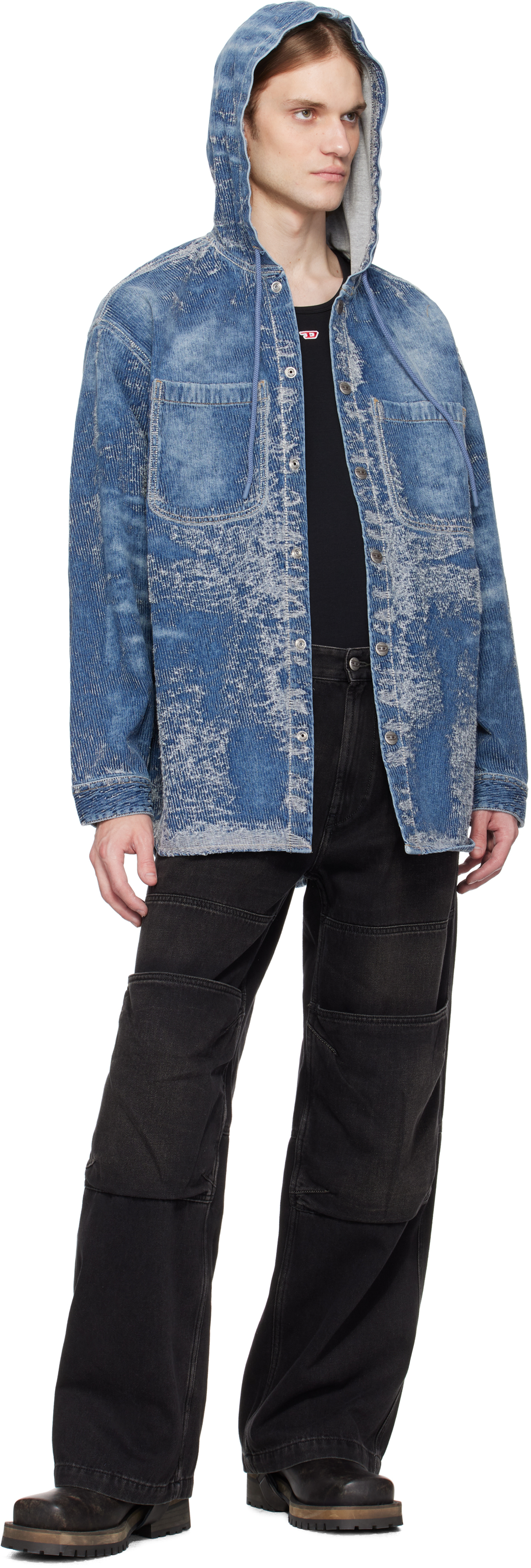 Diesel | Diesel ブルー D-Dewnys-Hood-S デニム フーディ | Realry
