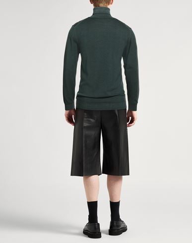 Daniele Fiesoli Man Turtleneck Green Size L Merino Wool