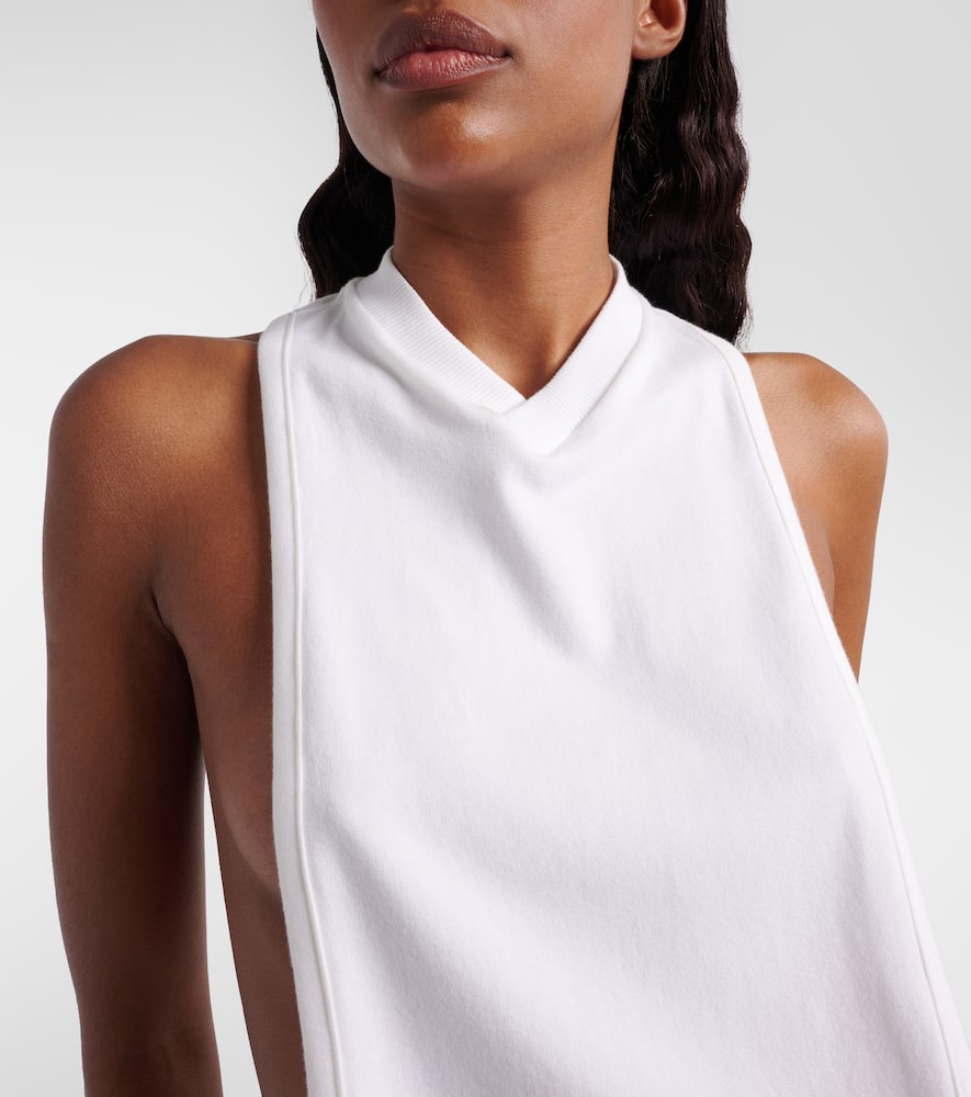 Cotton-blend jersey minidress