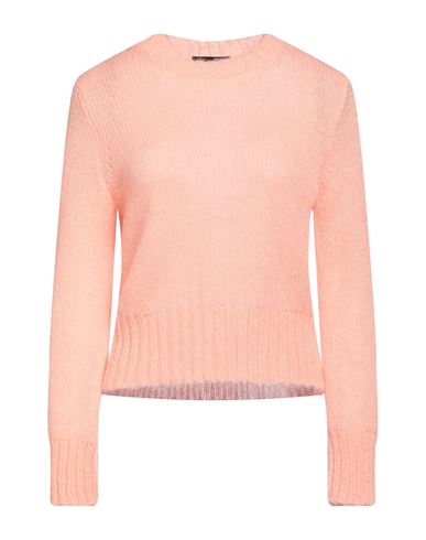 Woman Sweater Salmon pink Size M Mohair wool, Polyamide, Wool