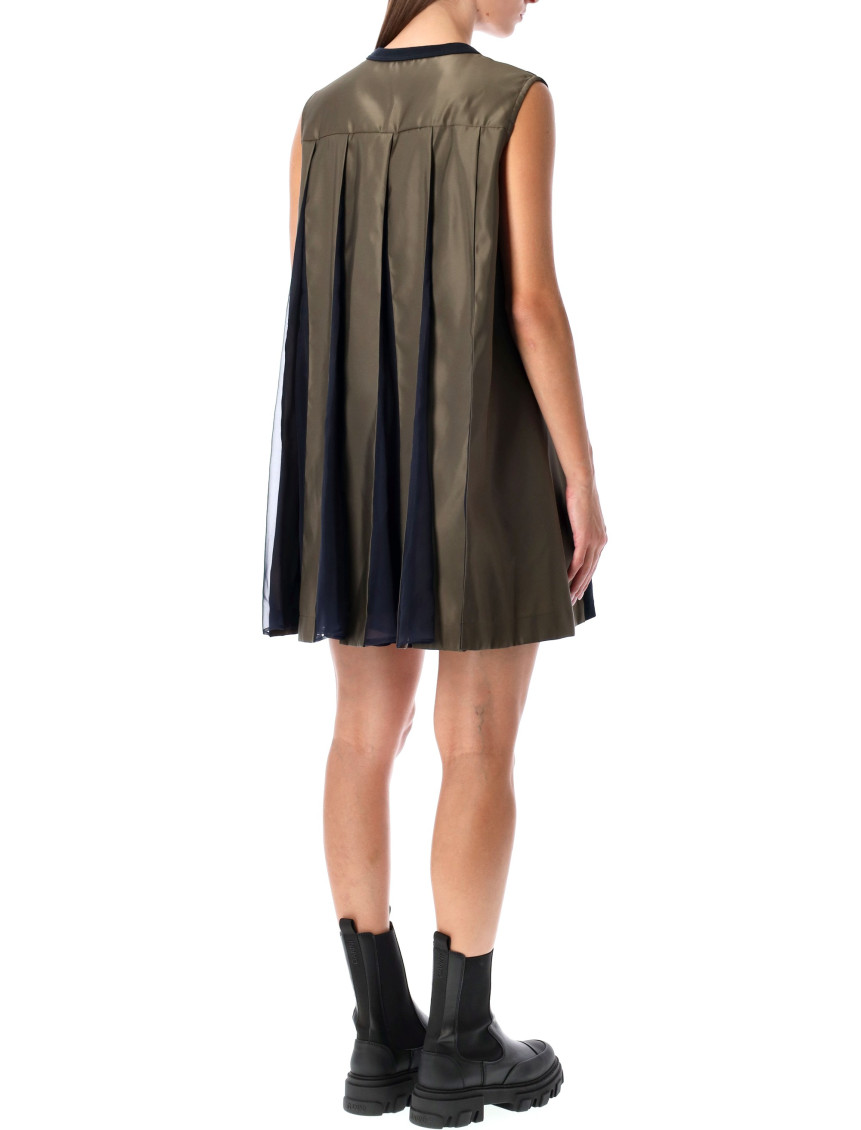 Sacai - mini dress with pleated back design