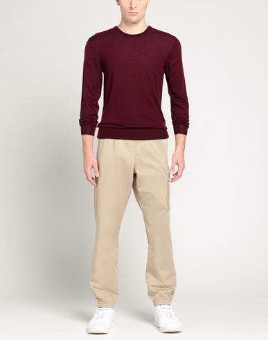 Man Sweater Burgundy Size 42 Merino Wool