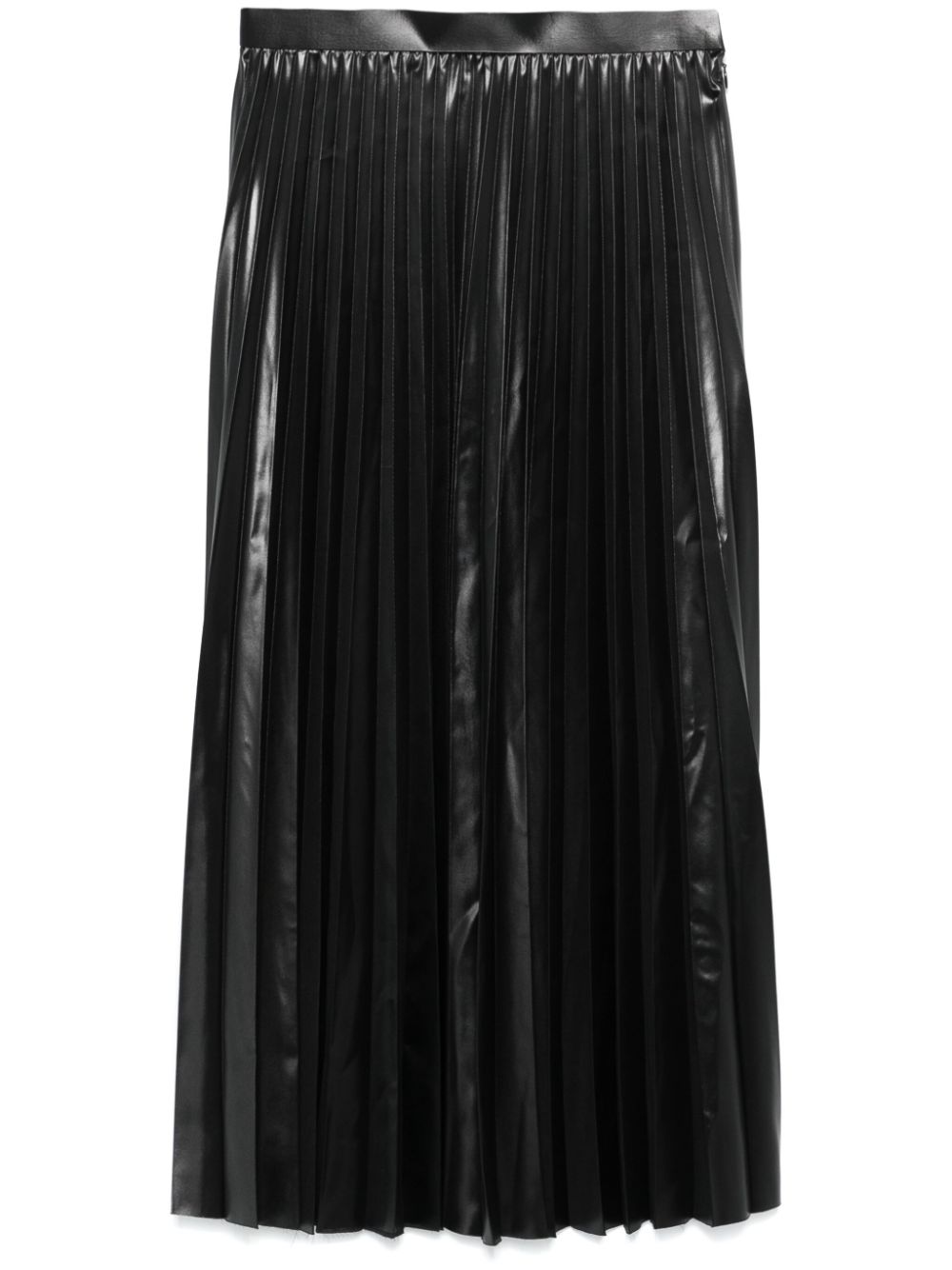 Pleated midi skirt - Black