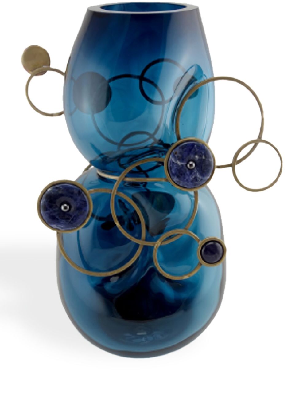 Fairground glass vase (350mm) - Blue