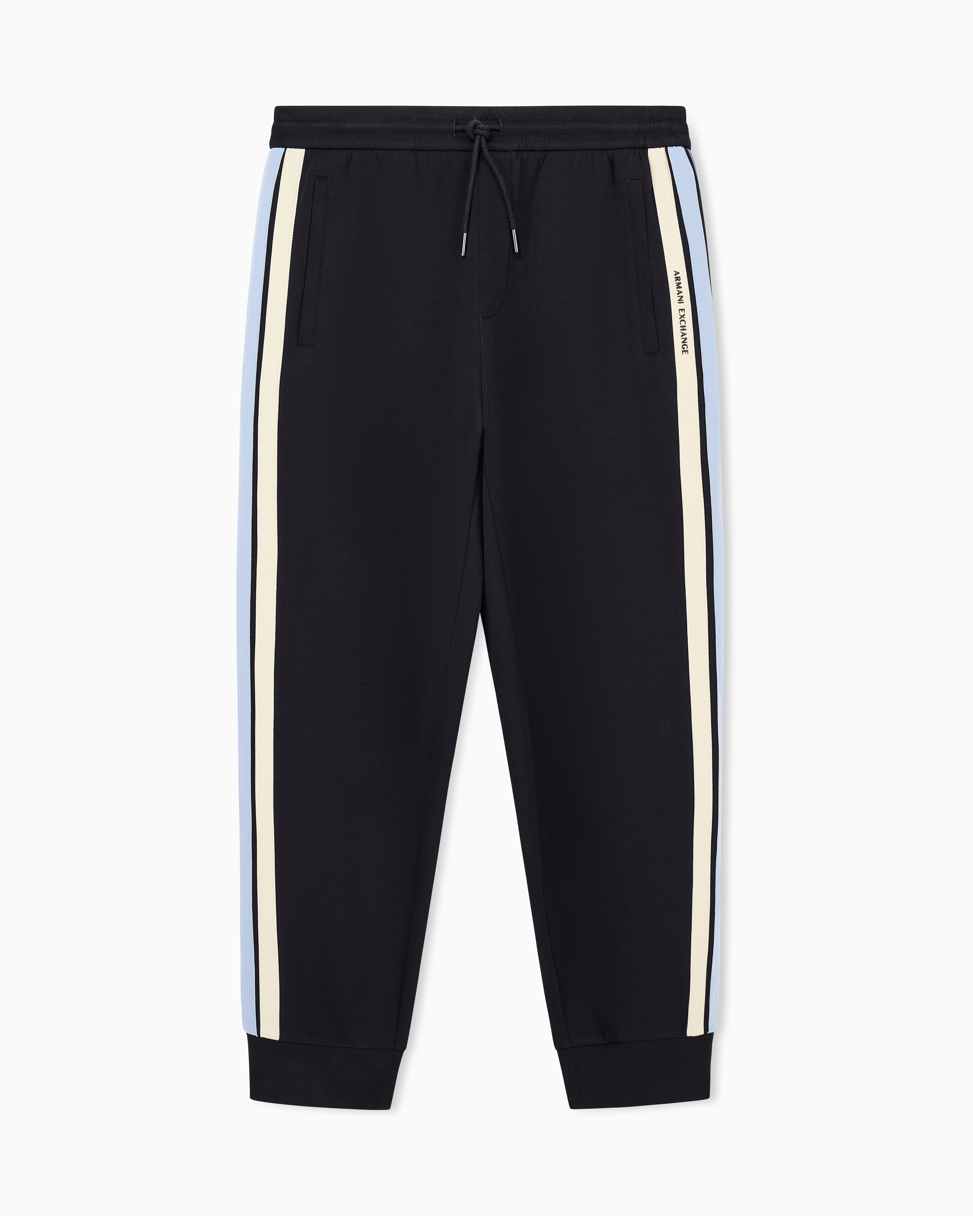 Structured sweatpants in stretch bonded cotton