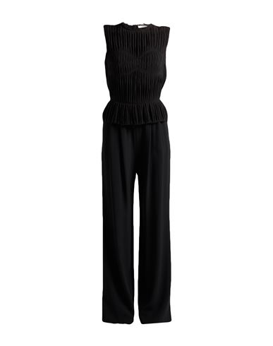 Woman Jumpsuit Black Size 6 Viscose, Acetate, Silk