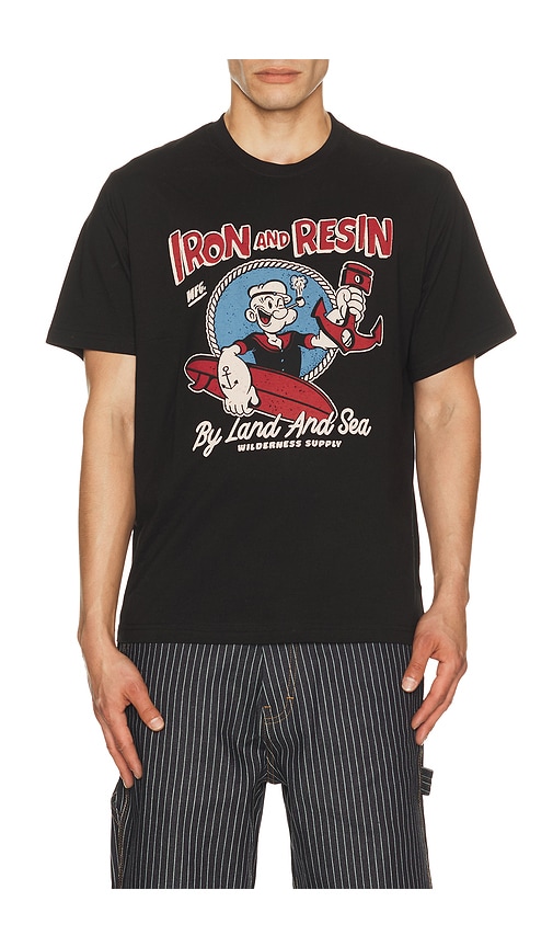 Iron & Resin By Land And By Sea Tee in Black. - S also in M, L, XL/1X