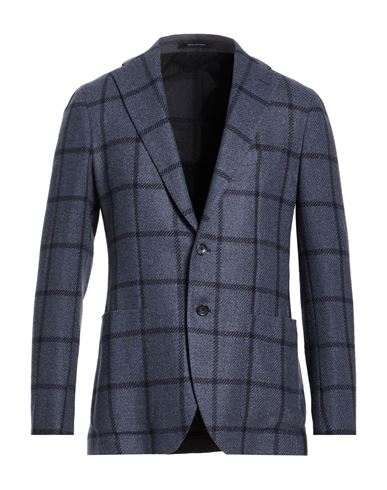 Man Blazer Slate blue Size 38 Virgin Wool, Polyamide