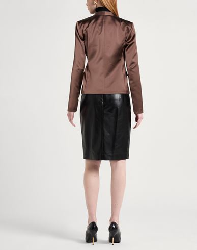 Woman Blazer Chocolate brown Size 10 Polyester
