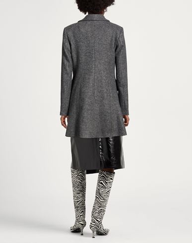 Woman Coat Charcoal Size 4 Polyester