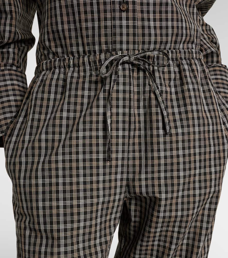 Róhe Checked cotton wide-leg pants