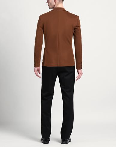 Man Blazer Brown Size 36 Polyester, Elastane