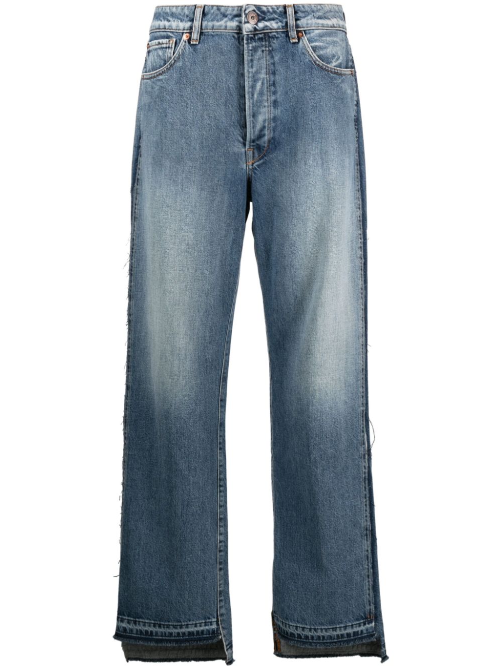 Mid-rise wide-leg jeans - Blue