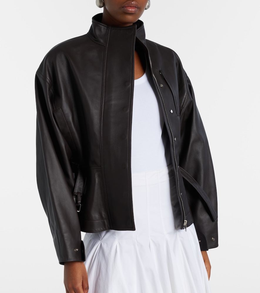 Ciro belted leather jacket