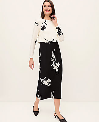 Ann Taylor Mixed Floral Sheath Dress