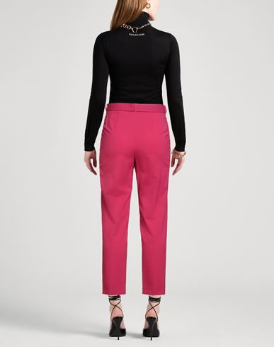 Woman Pants Magenta Size 10 Polyester, Wool, Elastane
