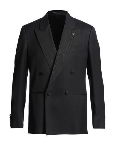 Man Blazer Black Size 40 Viscose