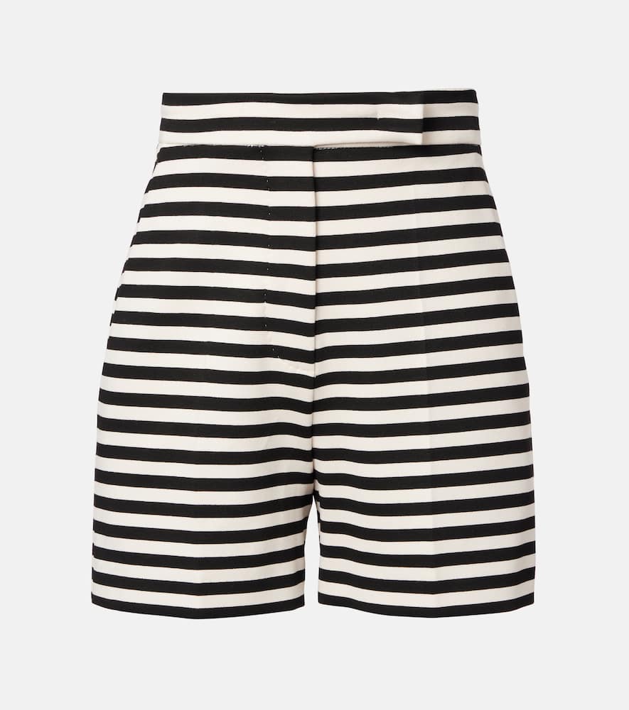 Ornica striped high-rise shorts
