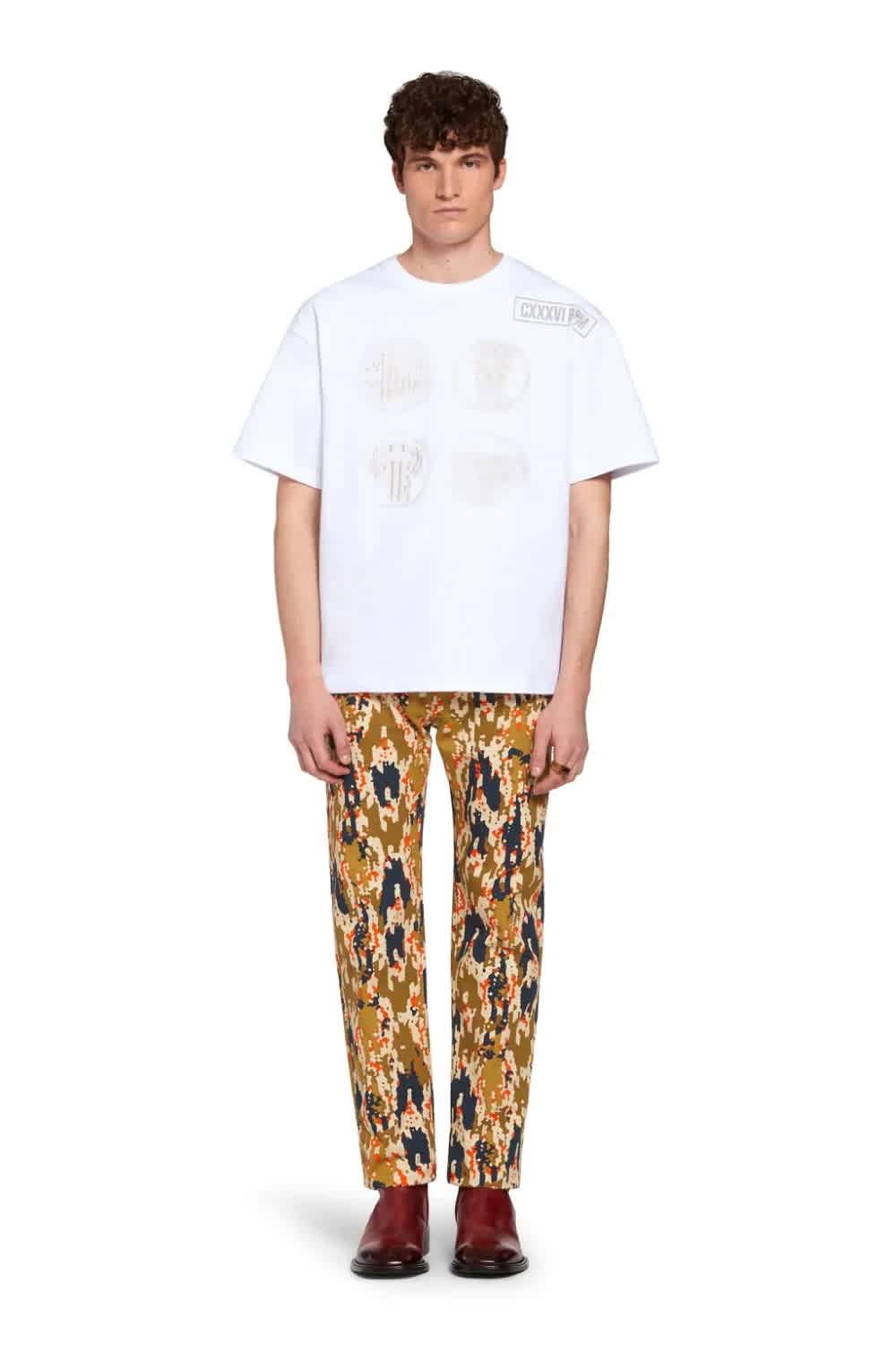 Mens Geometric Python Print Jeans, Waist