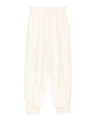 L:ú L:ú By Miss Grant Kid Girl Pants Cream Size 14 Polyester, Rayon, Elastane