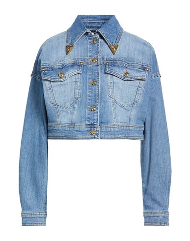 Woman Denim outerwear Blue Size 4 Cotton, Elastane