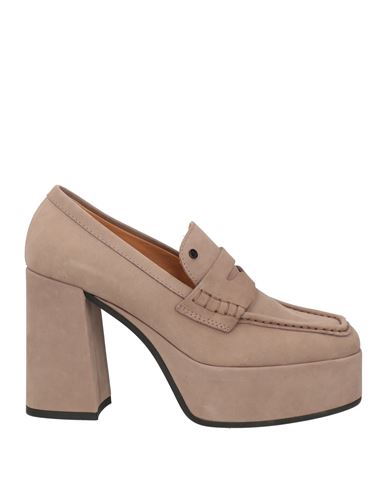 Woman Loafers Grey Size 10 Leather