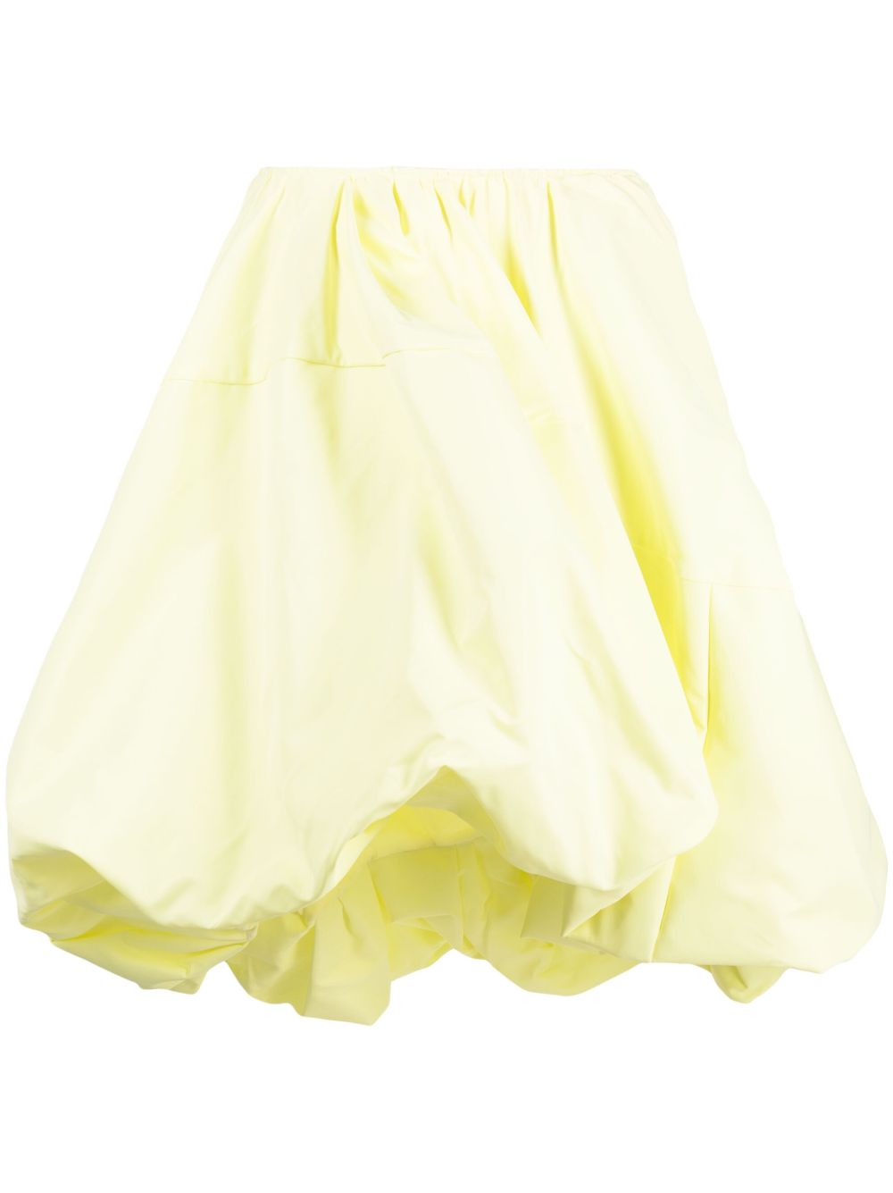 Asymmetric cotton skirt - Yellow