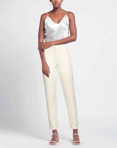Seventy Venezia Woman Pants Cream Size 10 Polyester, Elastane