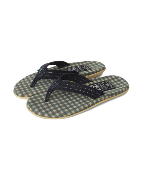 X Island Slipper Classic Suede Navy Gingham