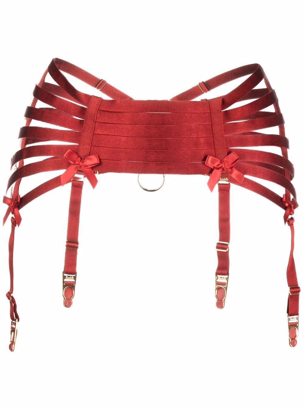 Webbed suspender belt - Red