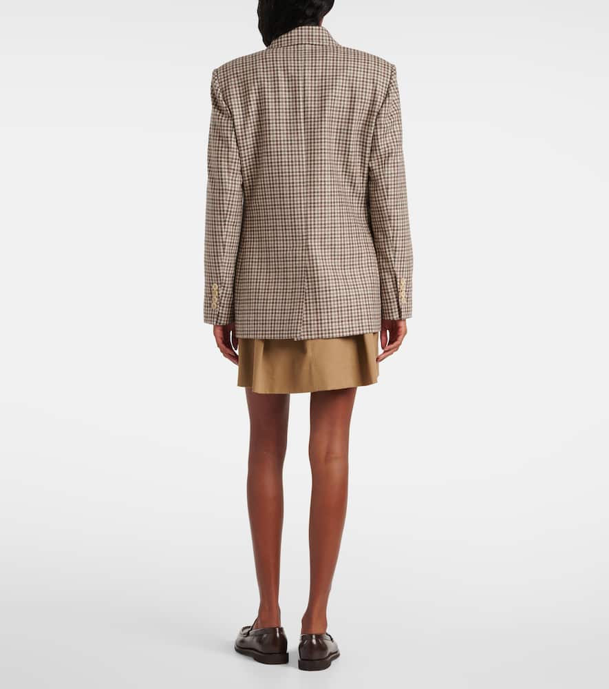 Checked virgin wool blazer