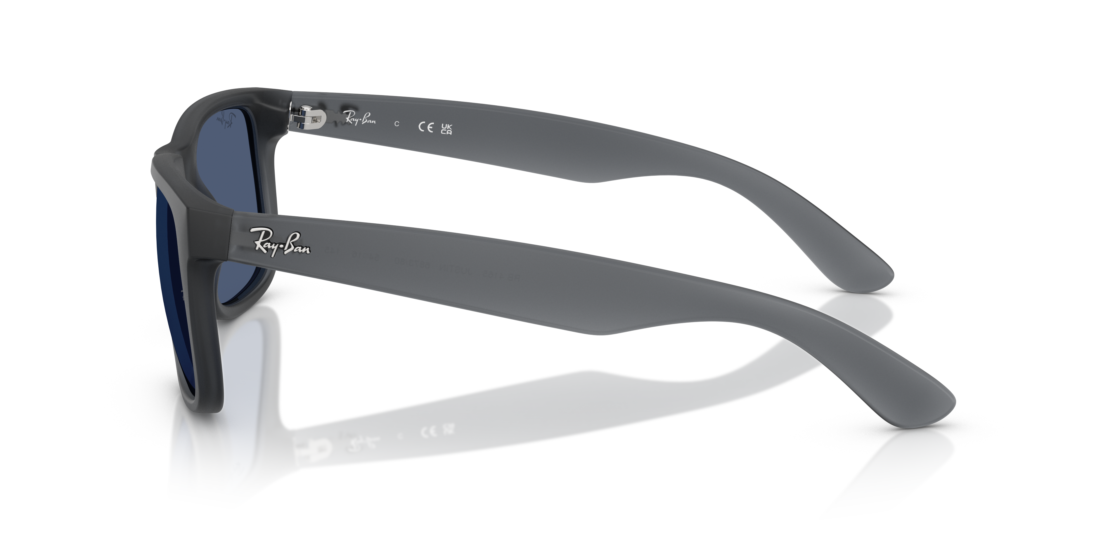 Ray - Ban Man Ray - Ban RB4165 JUSTIN 687380 Sunglasses Nylon Grey Blue Squared Norma