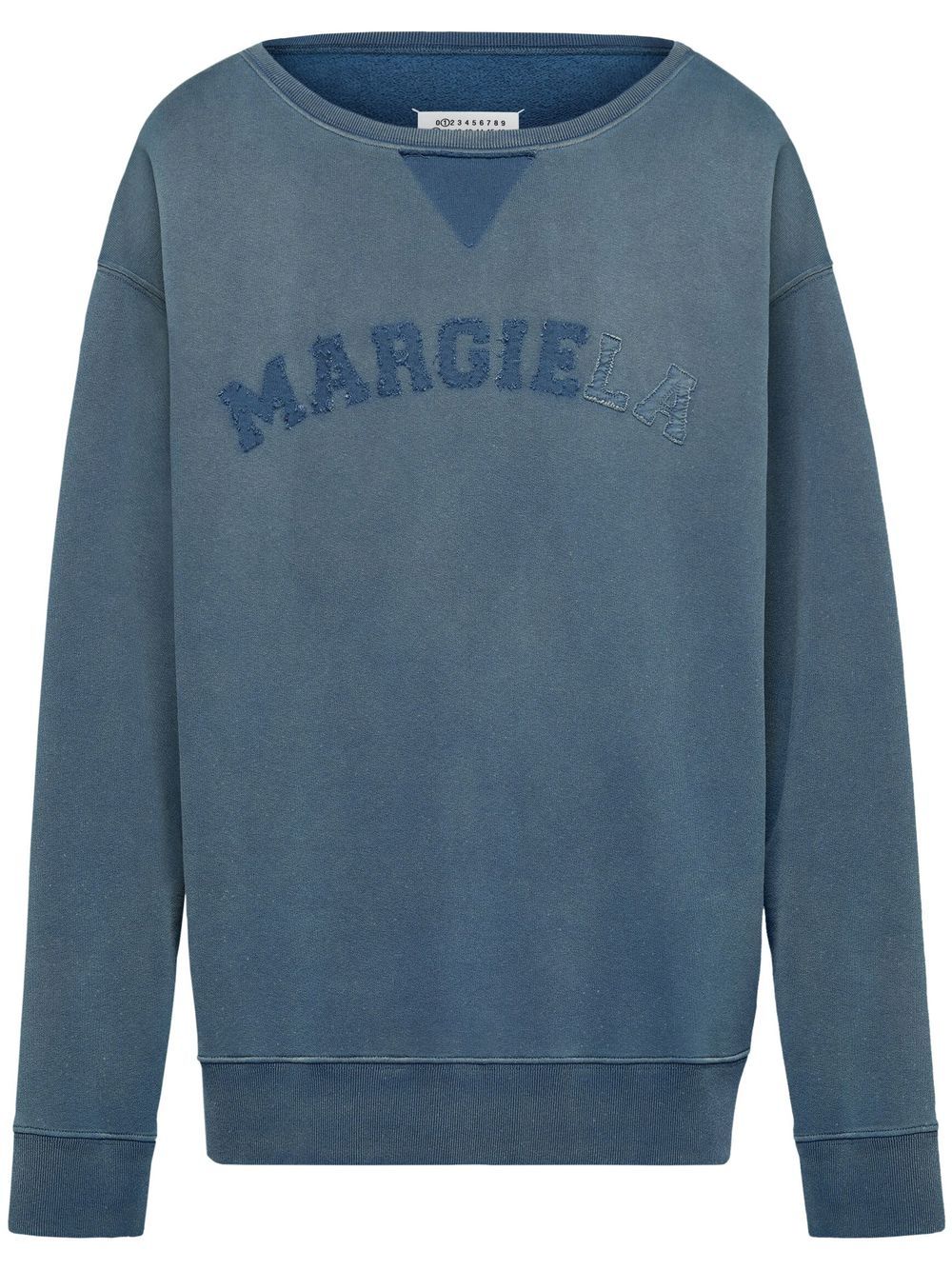 Logo-print faded sweatshirt - Blue