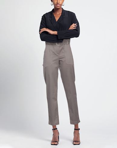 Woman Pants Khaki Size 6 Cotton, Elastane