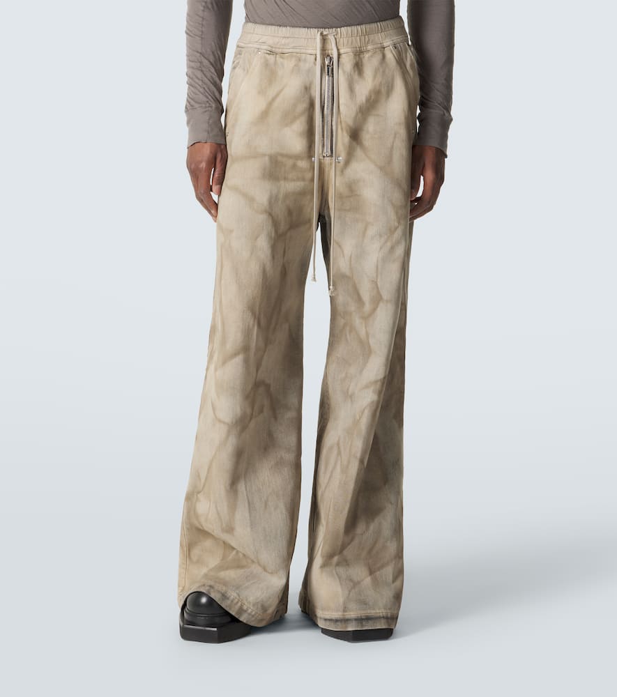 Bela printed cotton wide-leg pants
