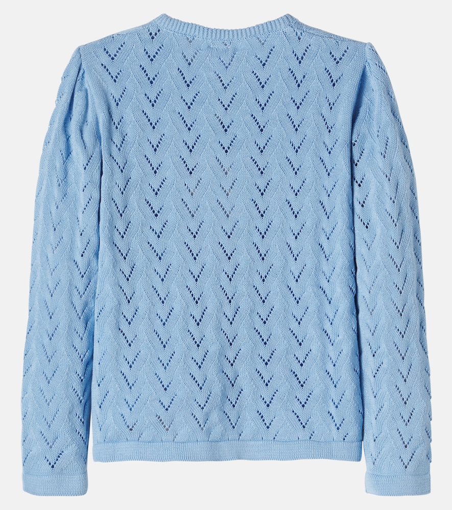 Openwork cotton cardigan