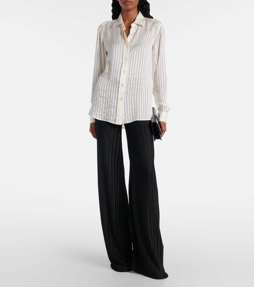 Knitted flared pants