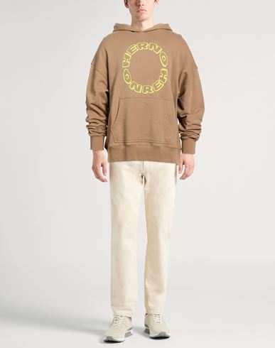 Man Sweatshirt Camel Size 40 Cotton