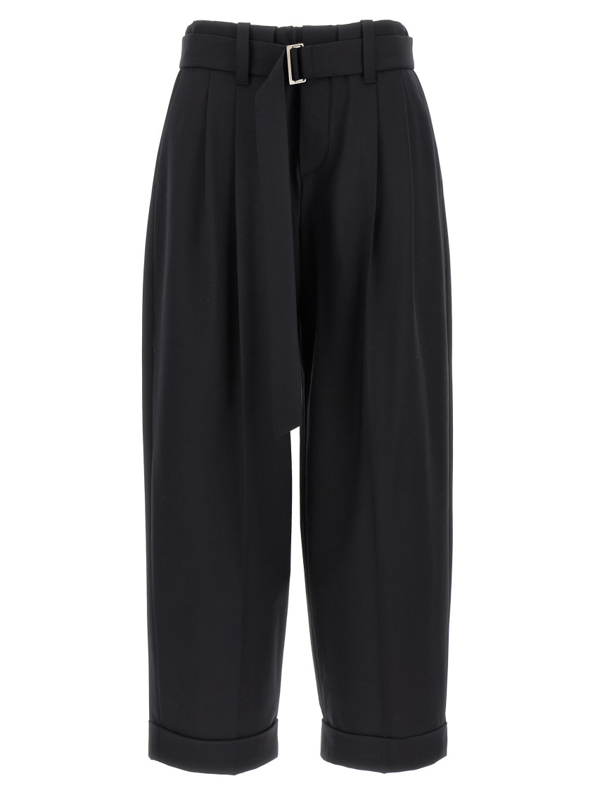 Brunello Cucinelli - Belt Wool Pants Black