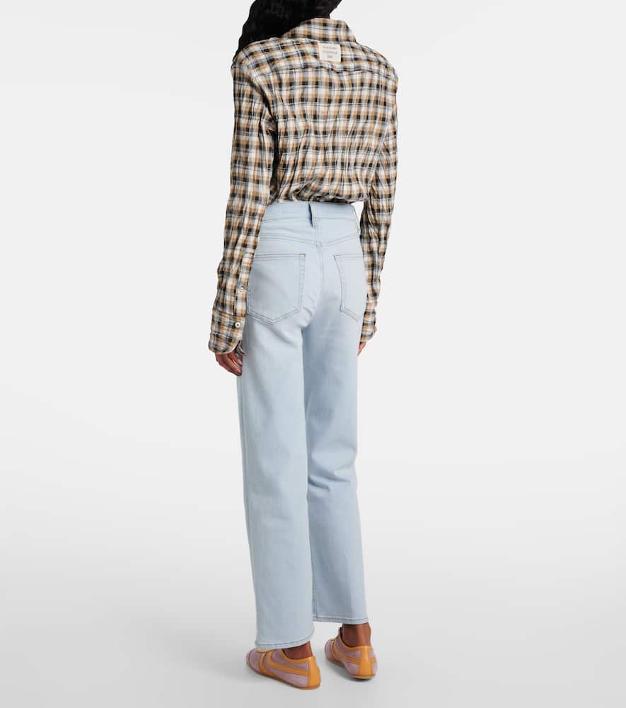 Frame Le Sleek high-rise straight jeans