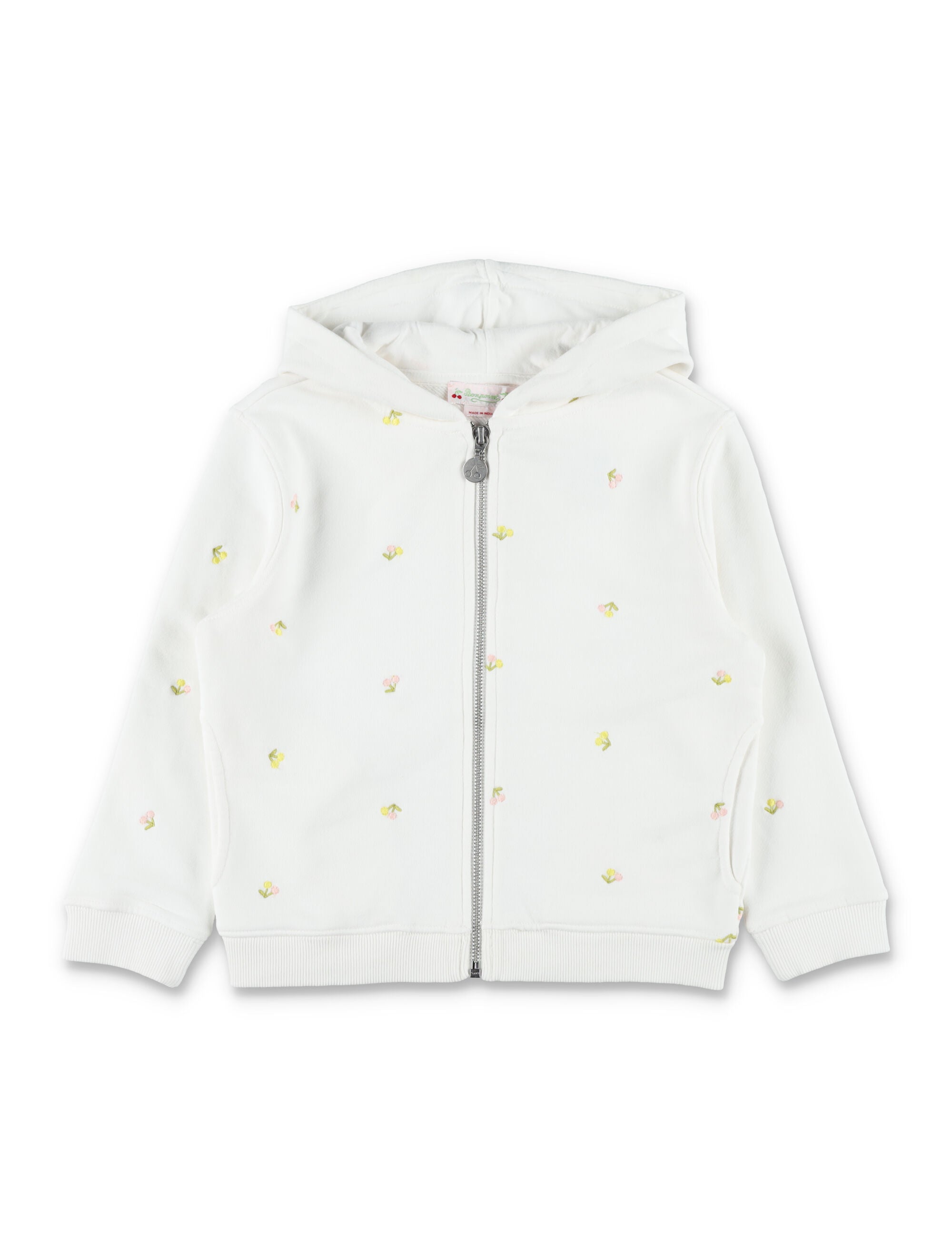 Talent Hoodie Embroidered with Cherries in Organic Cotton