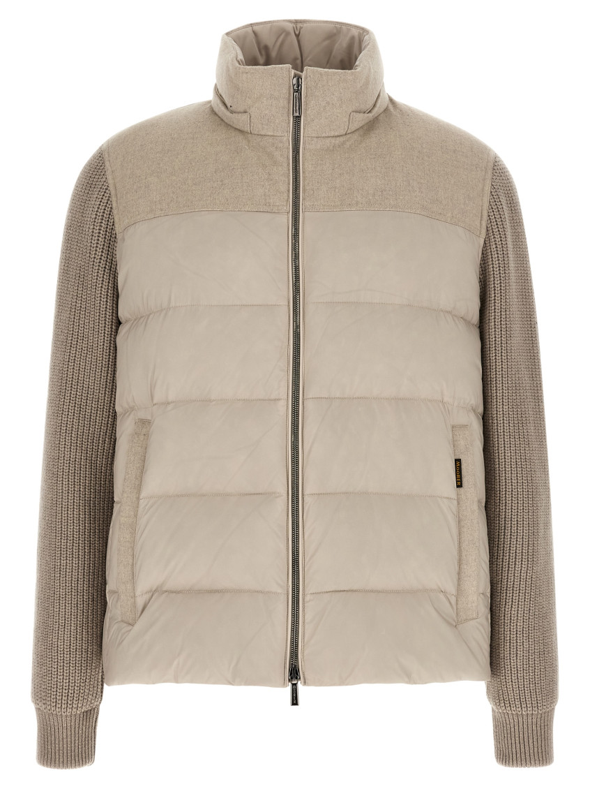 Moorer - allori hooded quilted down jacket
