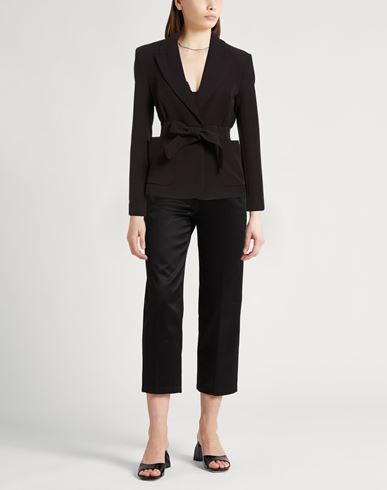 Woman Blazer Black Size 2 Polyester, Elastane