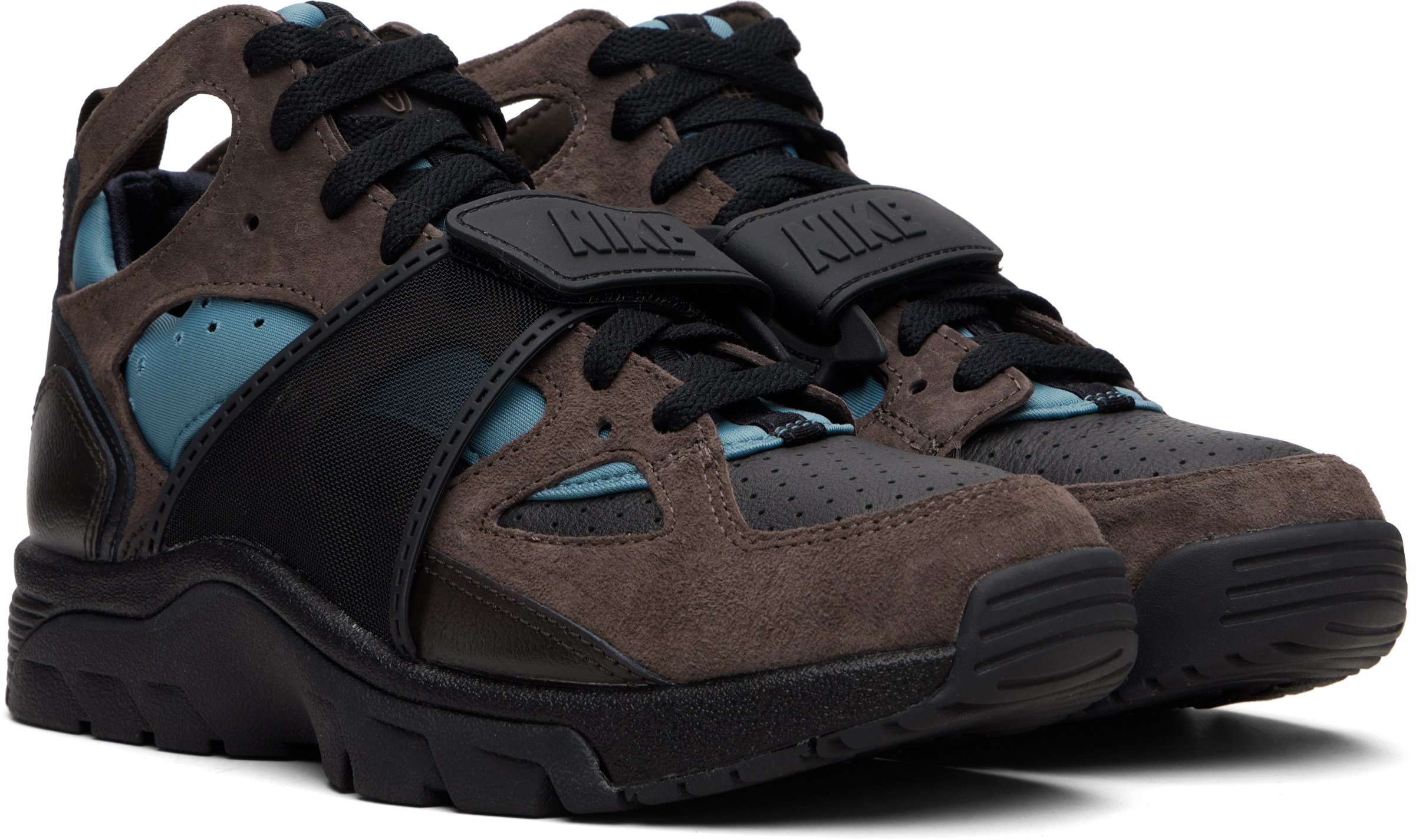 Black & Brown Air Huarache Sneakers
