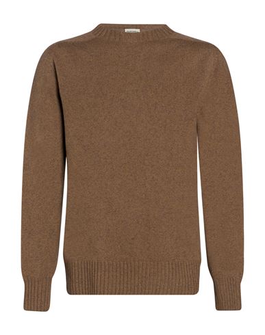 Officine Générale Man Sweater Light brown Size XL Virgin Wool